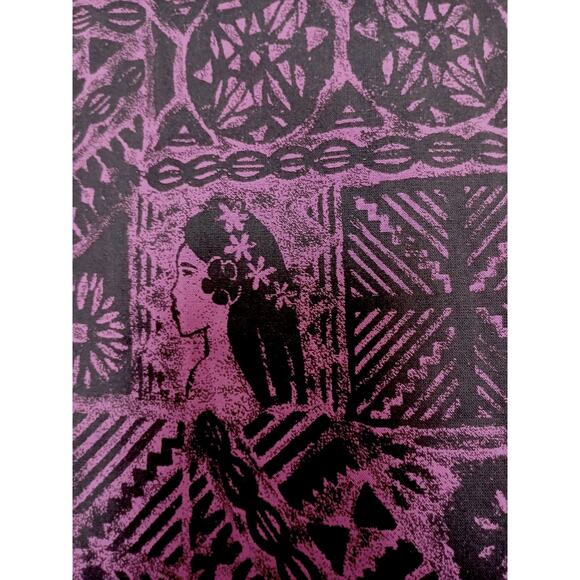 Hinano Tahiti Maxi Skirt S Magenta Tropical Western Cowgirl Boho Art Block Print - Picture 3 of 16